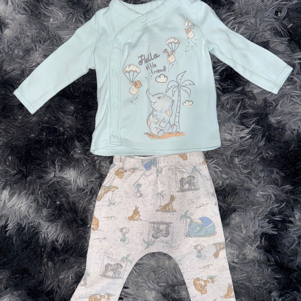 Disney Kids Pajama Set - Light Blue and White